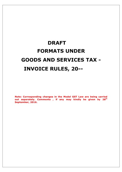 thumbnail of Draft Formats under Invoice Rules