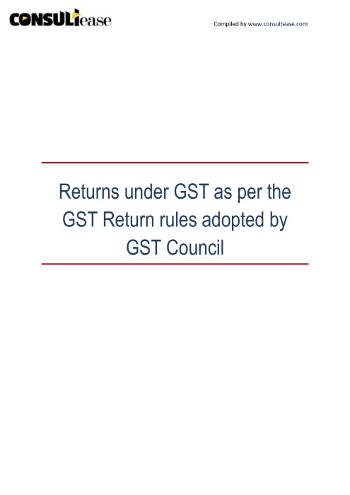 thumbnail of Returns under GST as per the GST Return rules adopted by GST Council