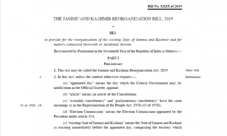 Download Full Text Of J&K Reorganisation Bill