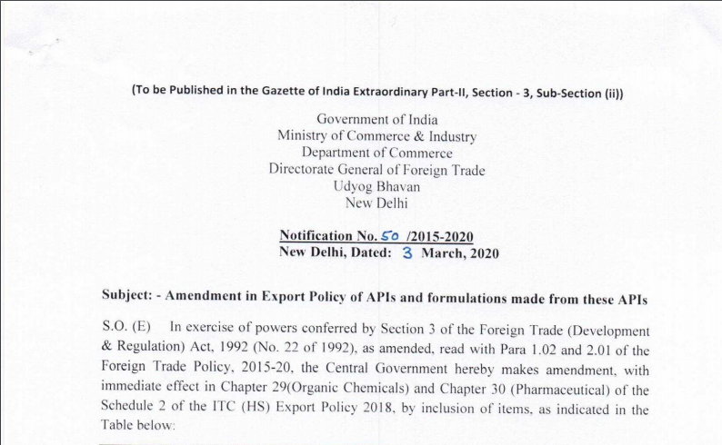 The government banned the export of these medicines: See notification