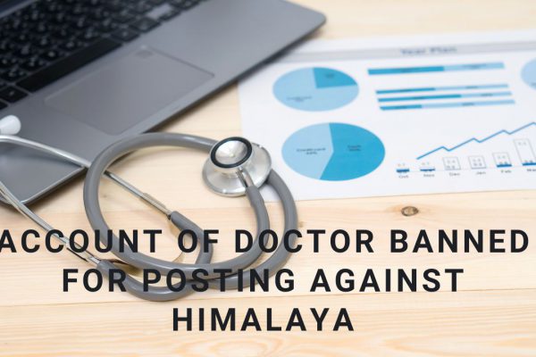 Account of doctor banned for posting against Himalya