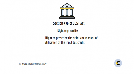 Summary chart of section 49B of CGST Act